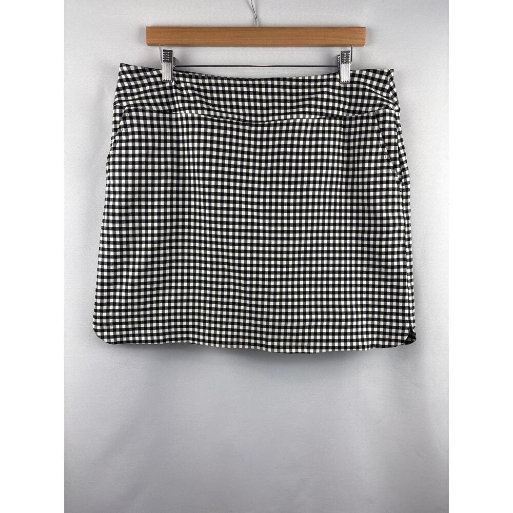 Women’s S.C. & Co. Size 14 Black & White Gingham Mini Skort
